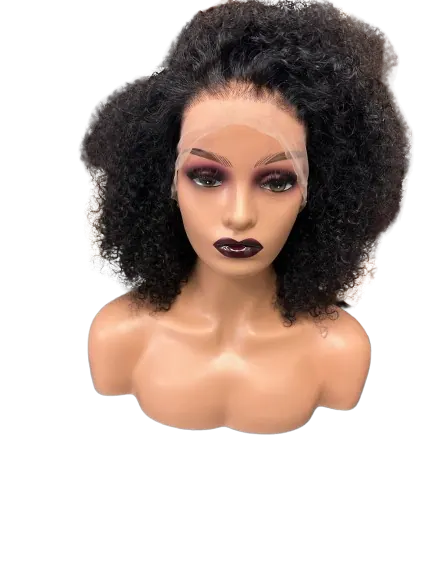 Curly lace-front wig install